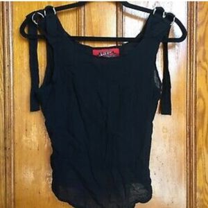 Lip Service medium black cotton tank top